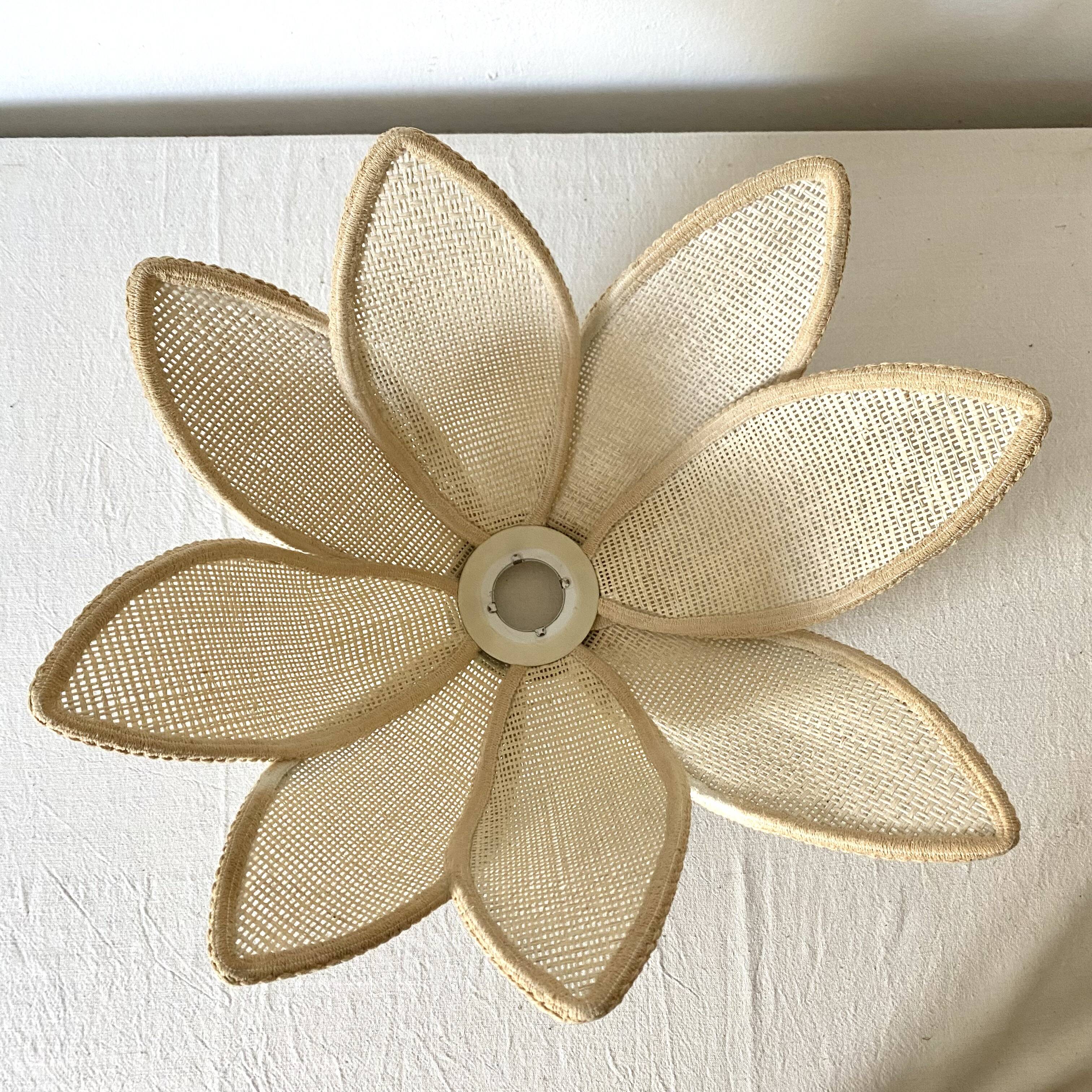 Abat jour vintage à suspendre pétales de fleur
