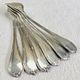 6 oyster forks Christofle crossed ribbons silver metal