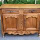 Louis XV buffet in light solid walnut from the 19th century.