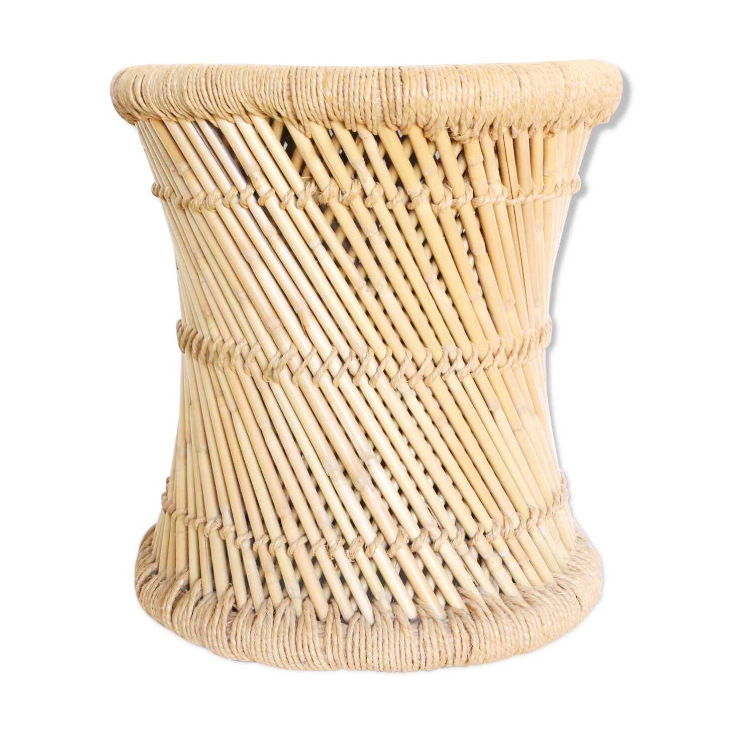 Rattan and rope, vintage, 1950