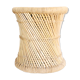 Tabouret en rotin et corde vintage 1950