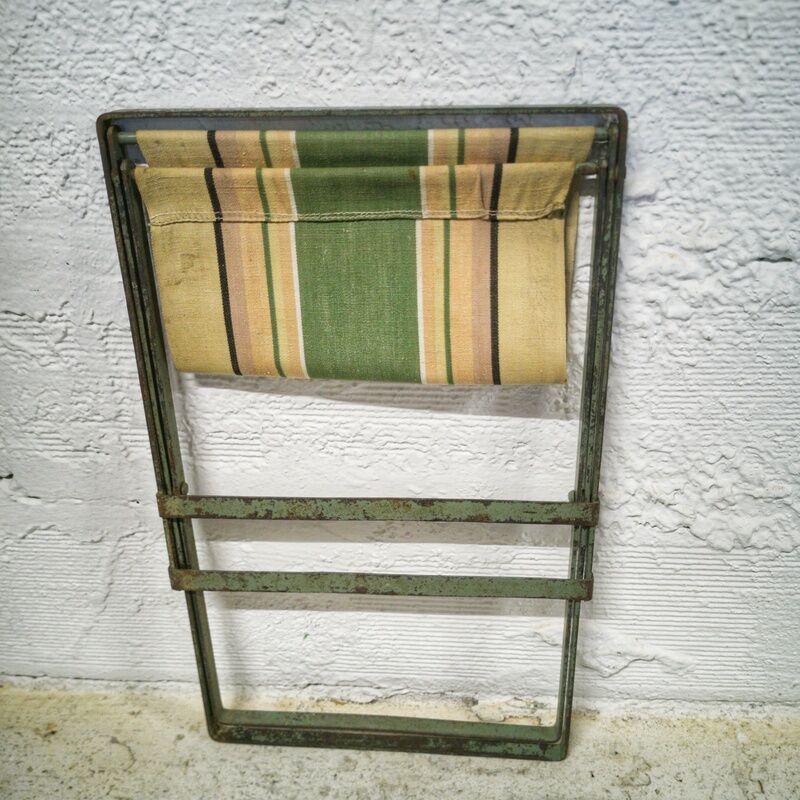 Folding chair iron and fabric