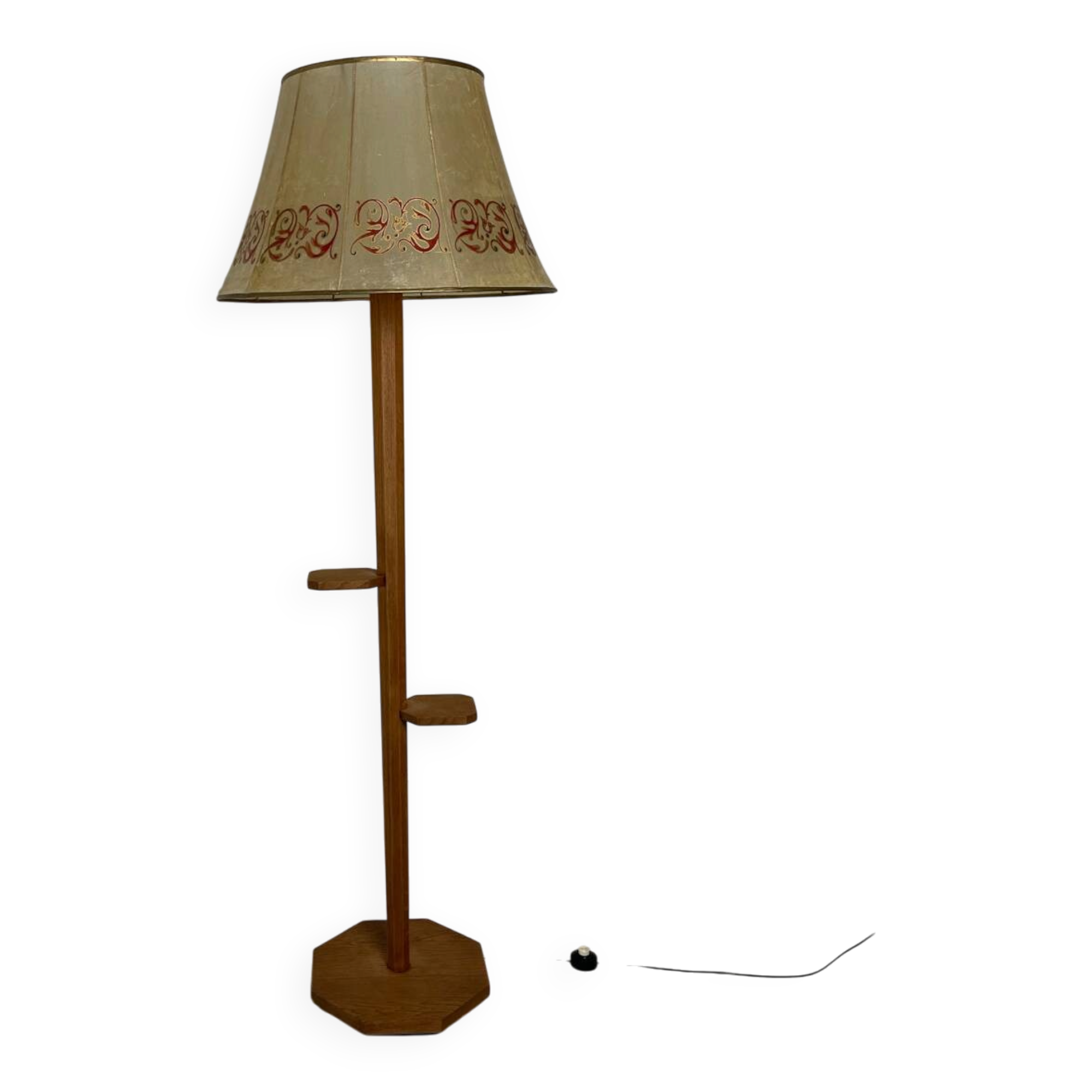 Lampadaire en chêne 1950 (grand modèle)