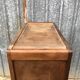 Art deco oak display cabinet with 1 glass door.