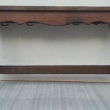 Shelving shelf pot holder vintage kitchen storage in rustic fir