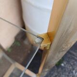 Vintage shelving unit in gold aluminum and glass