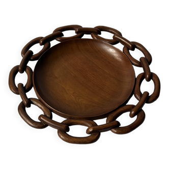 Carved wooden centerpiece