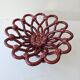 Vintage woven ceramic fruit bowl Barbotine Vallauris Mass style