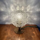 Vintage glass globe table lamp