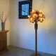 Ornamental floor lamp with "flower" patterns from the 1970s.