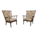 Lot de 2 fauteuils Baumann éventail