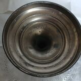 Antique glass and metal fruit bowl