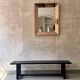 Antique black patinated wooden bench