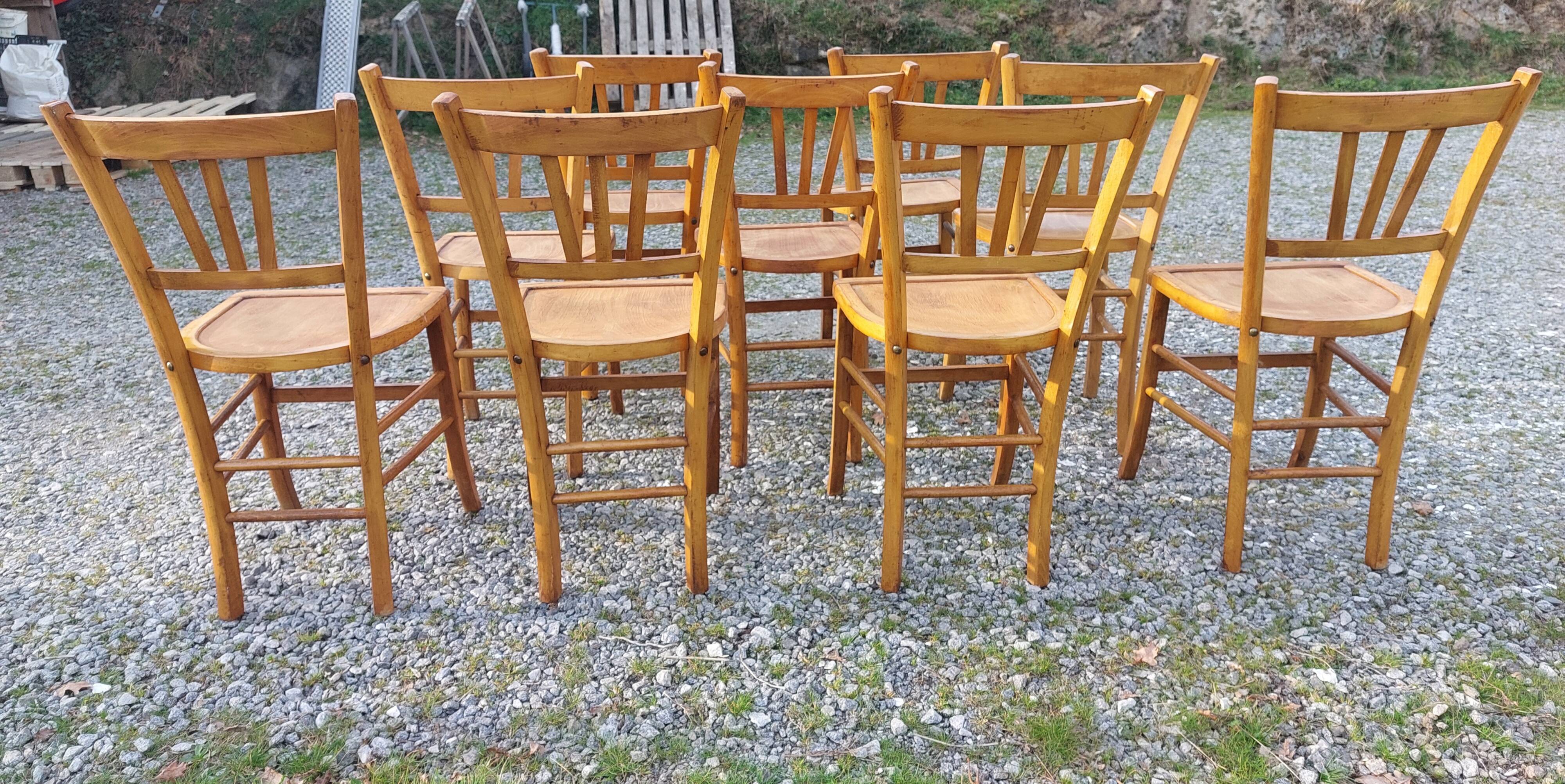 6 wooden bistro chairs, Luterma style