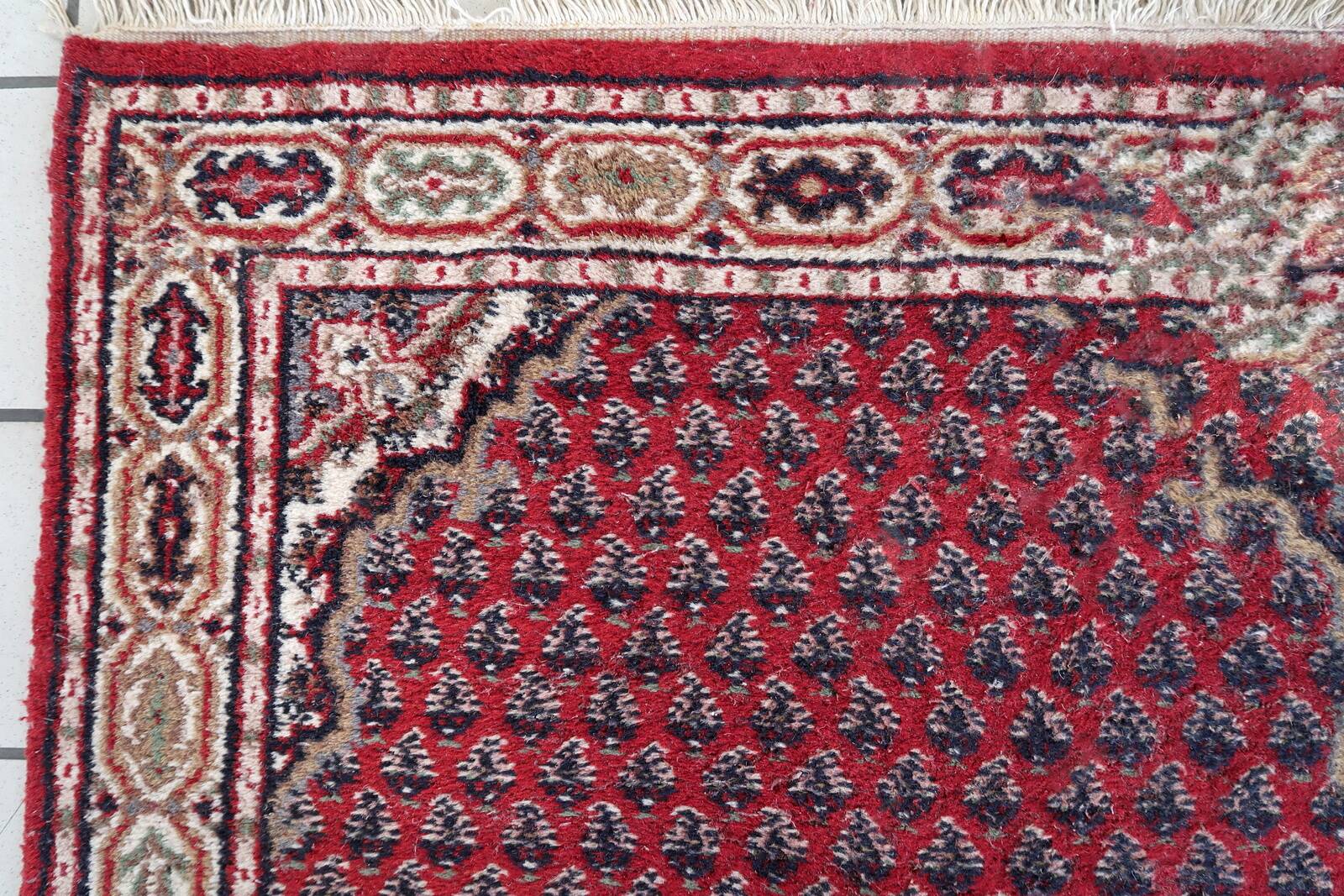Tapis Vintage Seraband Indien Fait Main – 94 x 163 cm - 1C1032