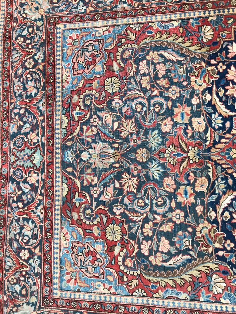 Carpet old Persian kashan done hand 136 x 201 cm