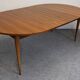 Extendable round table in Scandinavian style made of teak, France circa 1960.