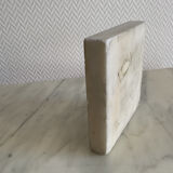 Square ashtray in white marble