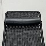 Vintage chaise longue model S 828 in tubular steel by Torben Skov for Thonet, 1980s.