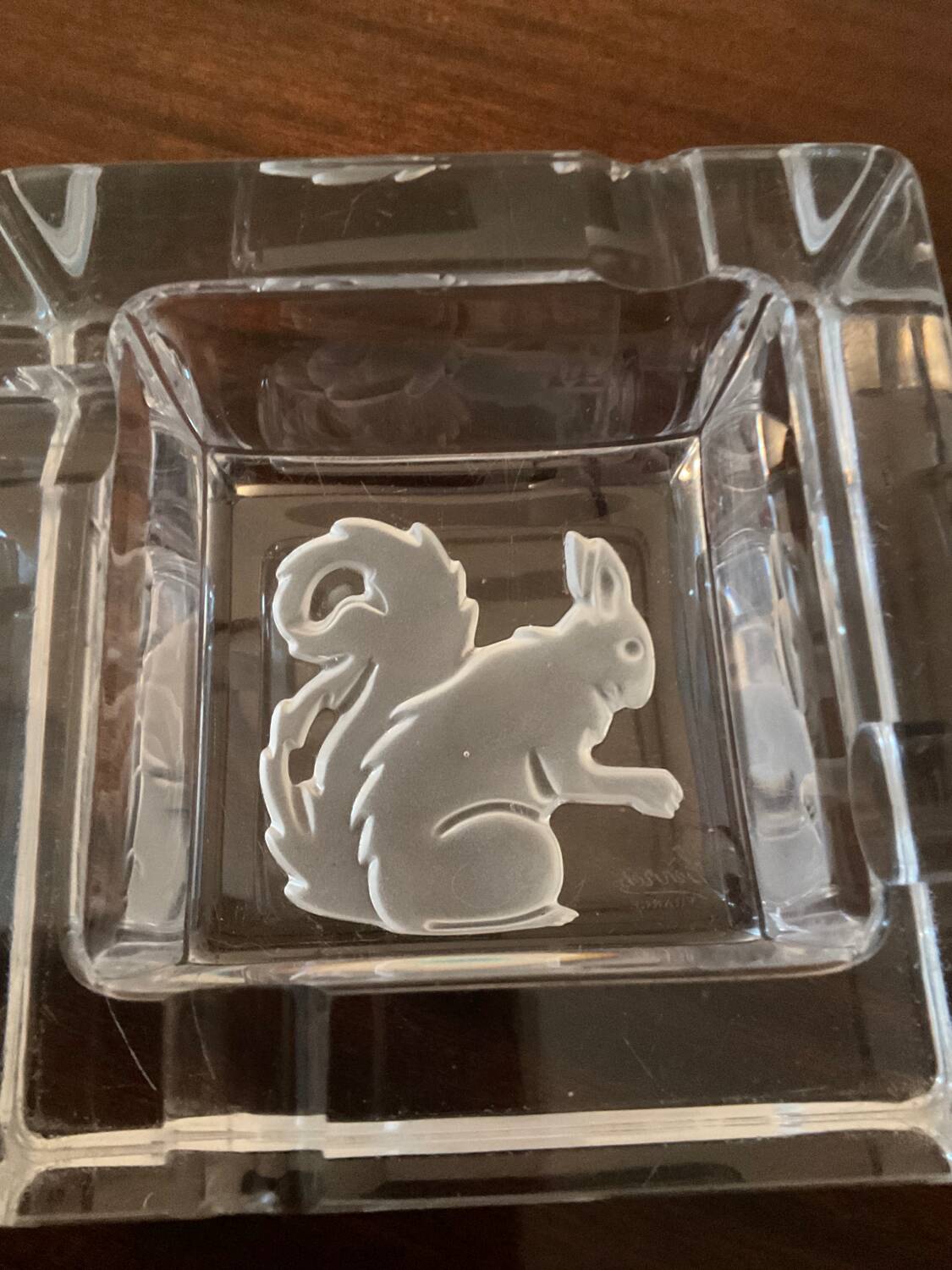 Vintage Sèvres crystal ashtray