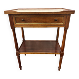 White marble console