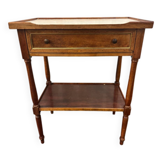 White marble console
