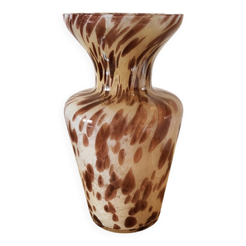 1970s Luxury Handcrafted Vase in Murano Glass by Maestro del Vetro. Made in