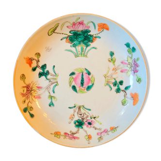 Assiette signée vintage Chine fin XIXe