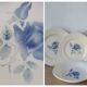 Digoin Sarreguemines Blue Rose Deep Dish