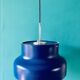 Blue pendant light by Anders Pehrson. Sweden 1970