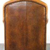 Super rugged sheepskin leather armchair with a wonderfully rugged look