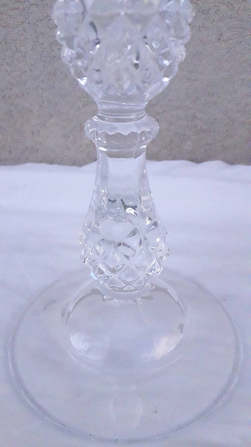 Pair of crystal candlesticks