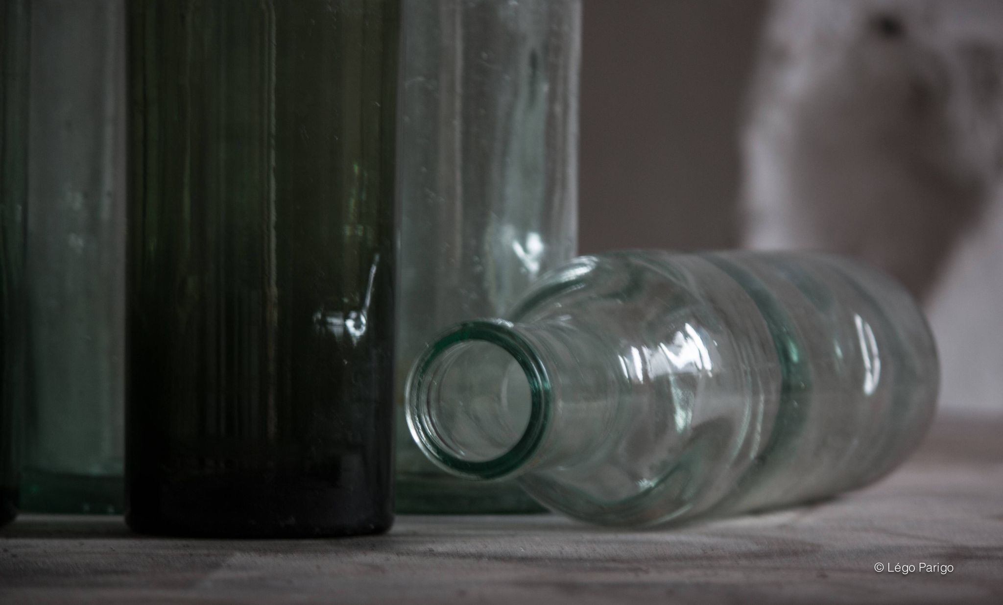 Bouteille en verre soufflé
