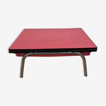 Table basse en formica rouge