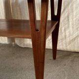 Scandinavian teak coffee table double top