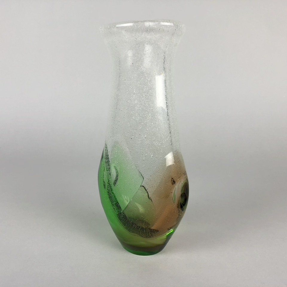 Glass vase designed by Frantisek Spinar for Skrdlovice glassworks, 1970's