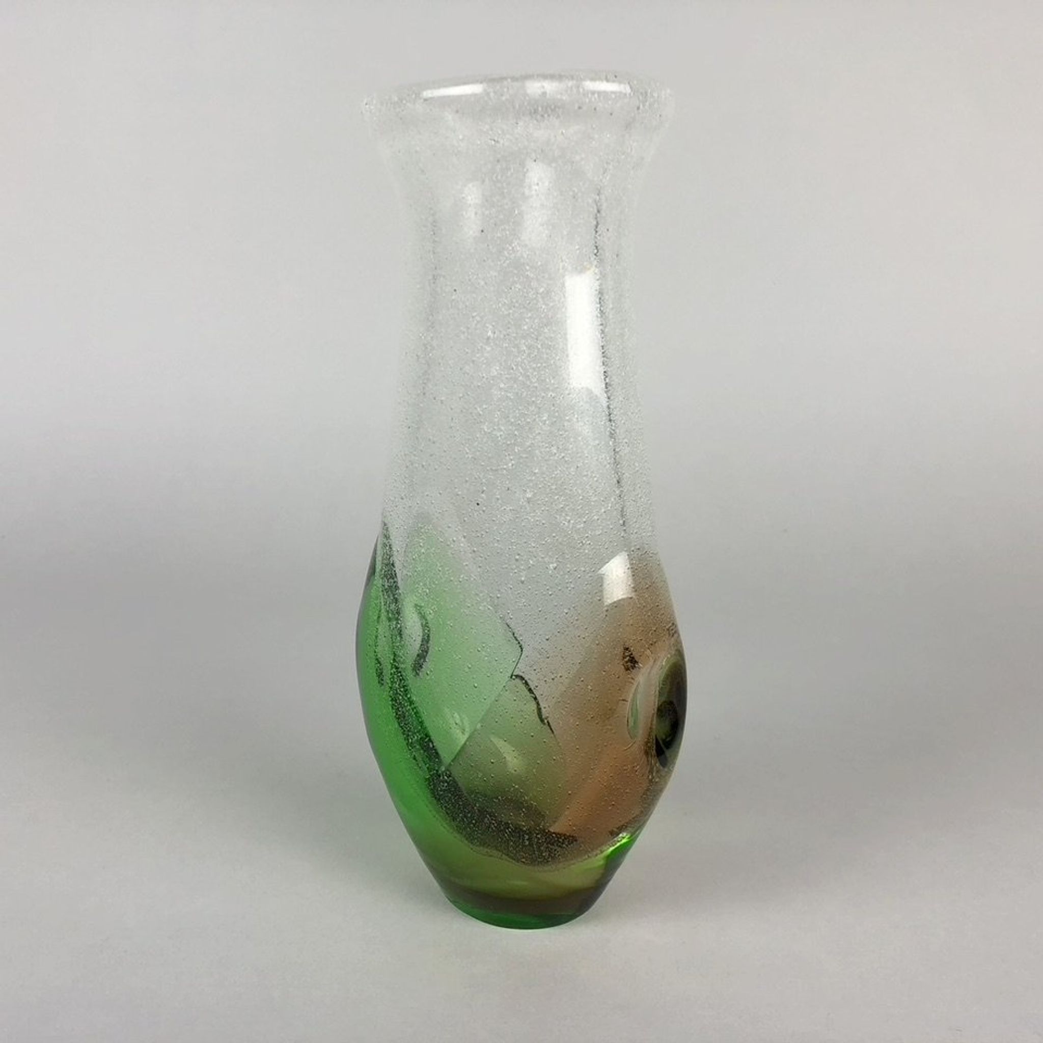 Glass vase designed by Frantisek Spinar for Skrdlovice glassworks, 1970's