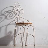 Anciennes chaises de jardin blanches (vers 1920). Ensemble de 4 pièces