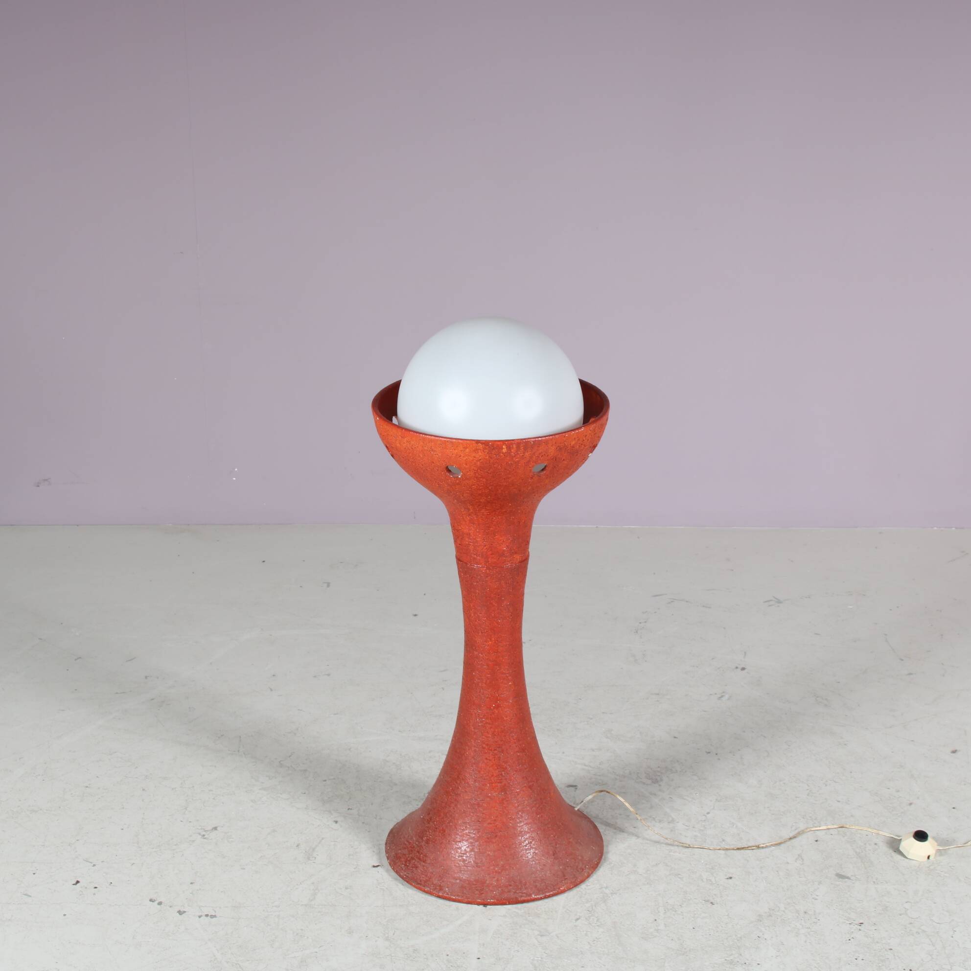 1970s Ceramics floor lamp by Doria Leuchten, Germany