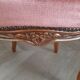 Chaise Louis XV rose