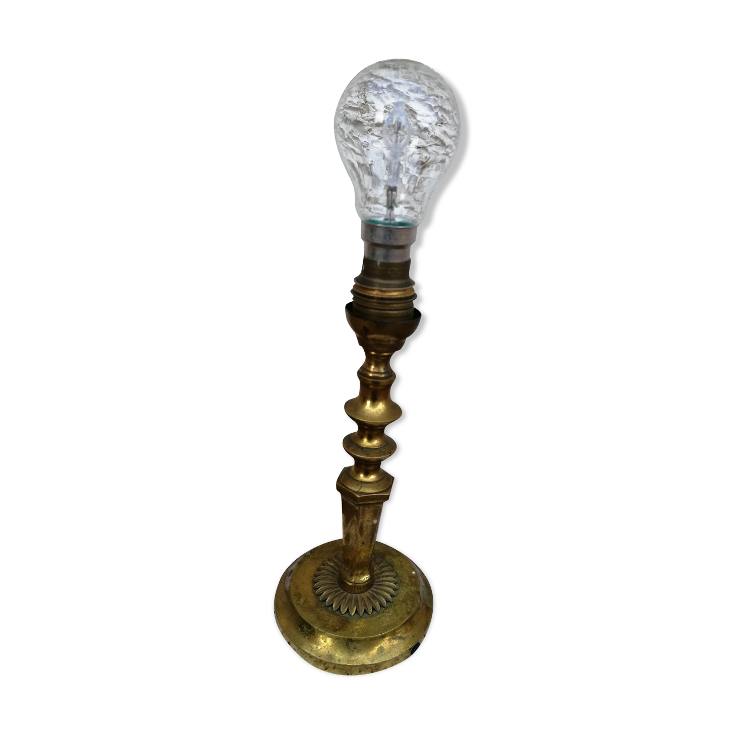 Brass lamp foot
