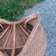 Fauteuil rotin et table basse rotin design des années 70