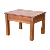 Table de chevet d'appoint en teck birman naturel
