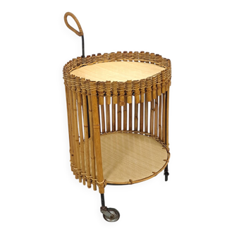 Bamboe trolley, bijzettafel