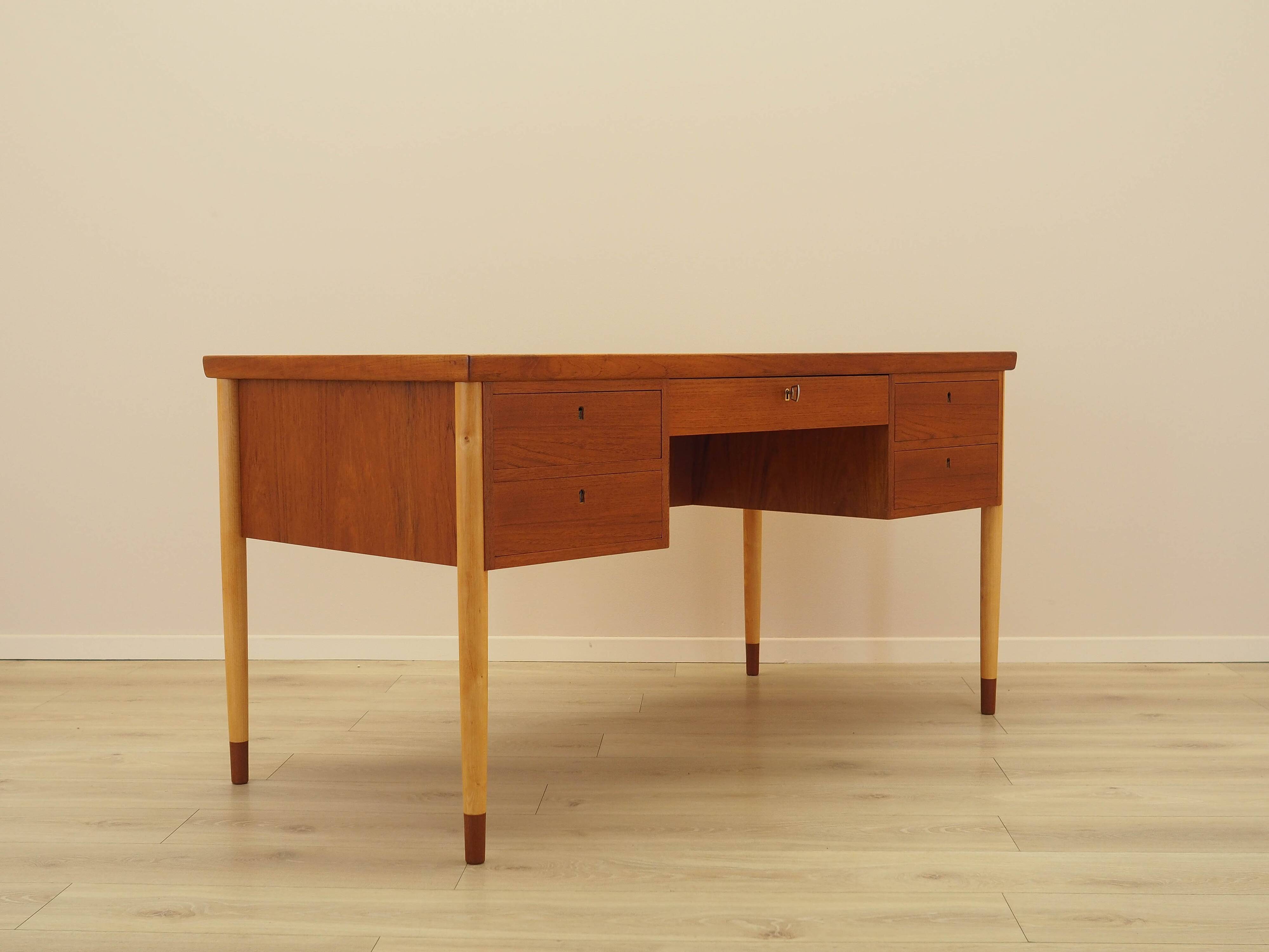 Teak desk, Danish design, 1970s, made in Denmark
