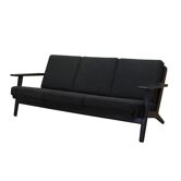 Oak sofa, Danish design, 1960s, designer: Hans. J. Wegner, production: Geta