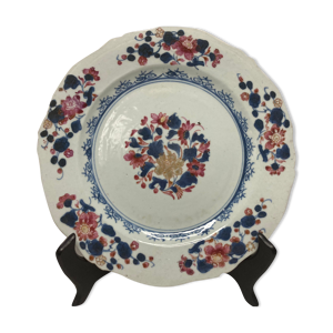 Ancienne assiette décor floral