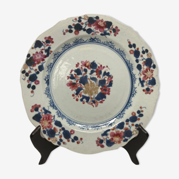 Compagnie des Indes, old plate floral decoration imari XVIIIth