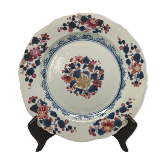 Ancienne assiette décor floral imari xviiième