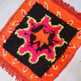 Orange berber carpet 64 x 52 cm